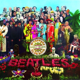 Copertina del concept album Sgt. Pepper's Lonely Hearts Club Band, ottavo album della discografia ufficiale dei Beatles, 1967